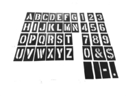Custom Printing PVC Stencil Number and Letter Rectangle Interlocking Plastic Stencil