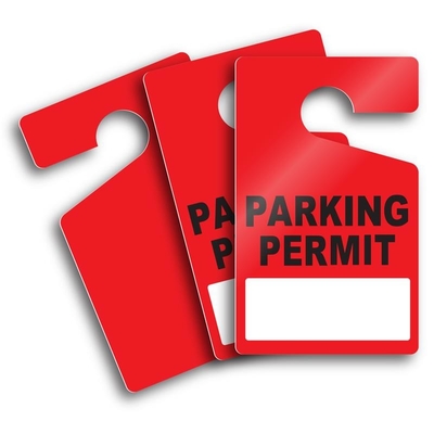 Custom Printed Logo Parking Permit Hang Tags PVC Colored for Car