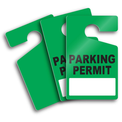 Custom Printed Logo Parking Permit Hang Tags PVC Colored for Car
