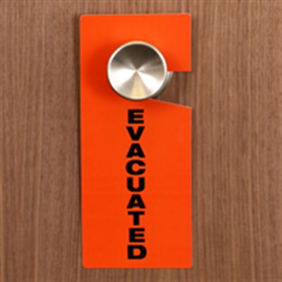 Custom Printed Evacauted Tag PVC Durable Door Knob Door Warning Tag