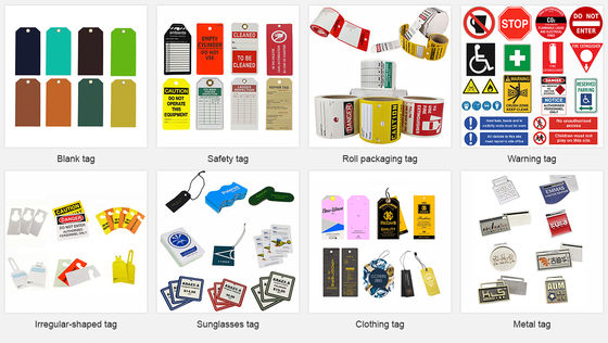 Custom  Waterproof Blank  Shipping Tag Synthetic Paper Hang Tags.