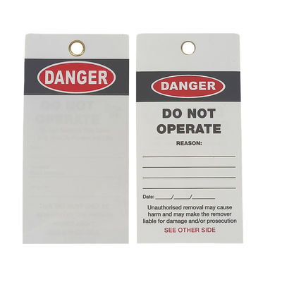 Customizable 146*76mm PVC Safety Tag with 0.25mm Thickness and CMYK Printing for Industrial Use
