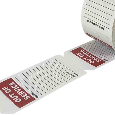 Customized  Vinyl Safety Tag Waterproof Tear Resistant UV Resistant Fast Response for Safety Products