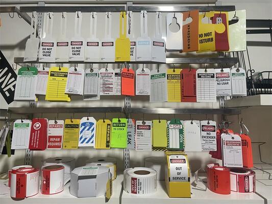 Customized Logo Waterproof High Visibility Plastic Safety Tag for Lockout Tagout Safety Identification