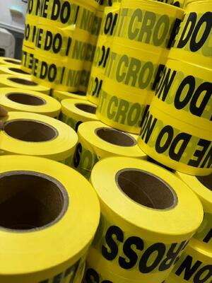 Caution Barricade Tape PE Waterproof Single Side Printed Non-adhesive Roll Warning Tape