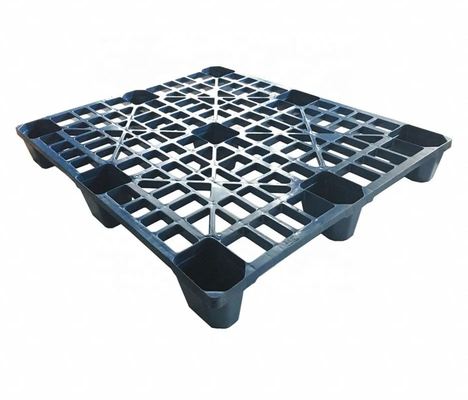 Stackable HDPE/PP Plastic Pallet 4-Way Entry 2000kg Load Capacity Single Side Steel Rods