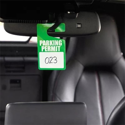 Custom Printed Logo Parking Permit Hang Tags PVC Colored for Car