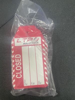 Polypropylene Tag PVC Tear Proof Double Side Printing Plastic Tag for Warning