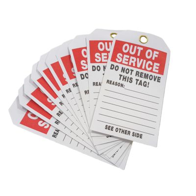 Özel Baskı Logo Hizmet Dışı Etiketi PVC Su Geçirmez Dayanıklı Plastik Etiket