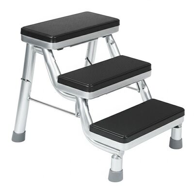 2 Adım Adım Taburesi Dayanıklı Hafif Katlanabilir Tasarım Kaymaz Yüzey Ev Taburesi Ottoman Mutfak Banyo için Uygun