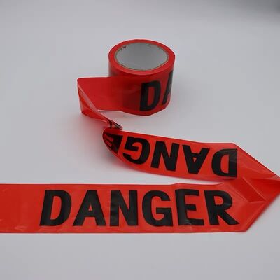 Custom Printed Logo Danger Tape PE Roll Non-adhesive Barricade Tape