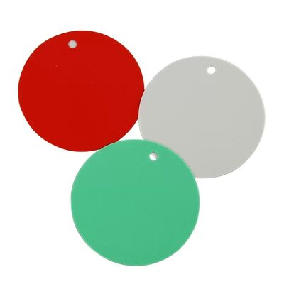 Özel Baskılı Logolu Renkli PVC Çemberli Su Geçirmez Etiketler Plastik Yuvarlak Etiketler