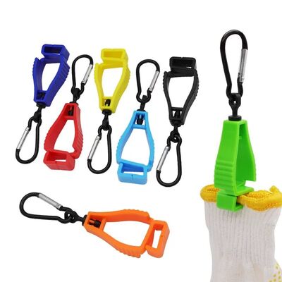 Özel basılı Logo Eldiven Klip ile Karabiner Klip Yapı için Plastik İş Eldiven Sahibi